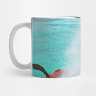 Steaming Vessel By The Ocean Mug